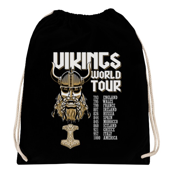 Vak na záda s potiskem Vikings - world tour