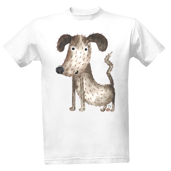 Tričko s potiskem Pes a hovínko